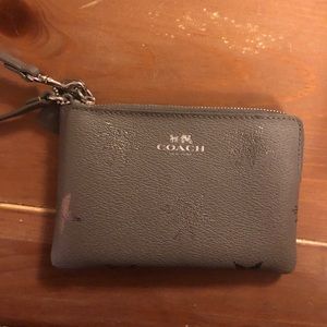 NEW Coach Grey Wristlet With Wrist Strap